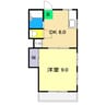 アベニール 1DKの間取り