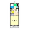 コーポ･スライビング B棟 1Kの間取り