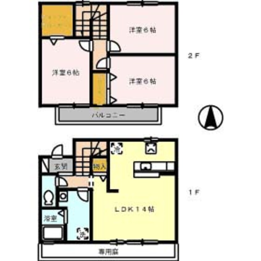 間取図 ローズコート南久万