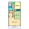 クレスト 2LDKの間取り