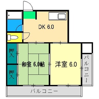 間取図 ハイツ中村