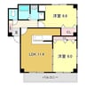 ザジテール 2LDKの間取り