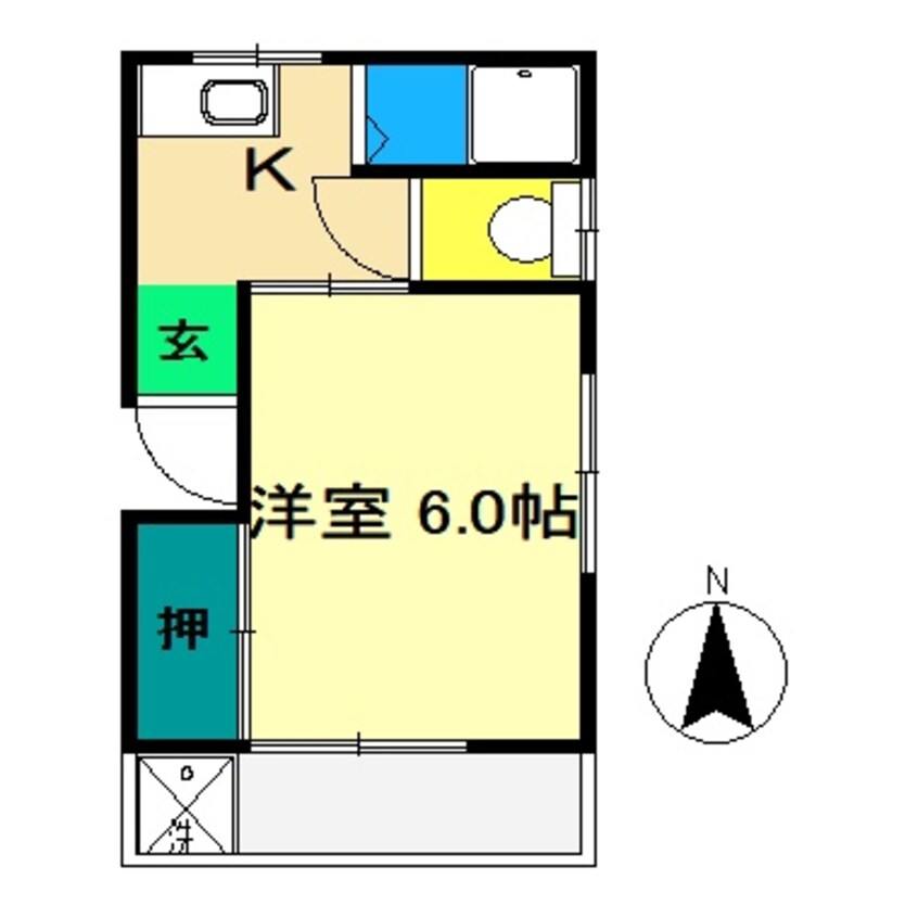 間取図 コーポラス若松