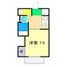 サウスポート早川 1Kの間取り