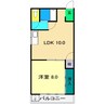 コーポプチクレール 1LDKの間取り