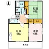 エピナール D棟 2DKの間取り
