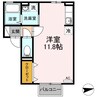 プレジオⅡ 1Rの間取り