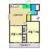 小坂ハイツ 2LDKの間取り
