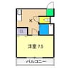 サンバリー一宮 1Kの間取り