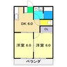 フィットハイム 2DKの間取り