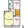 ヴィレッジ札場 A棟 2LDKの間取り