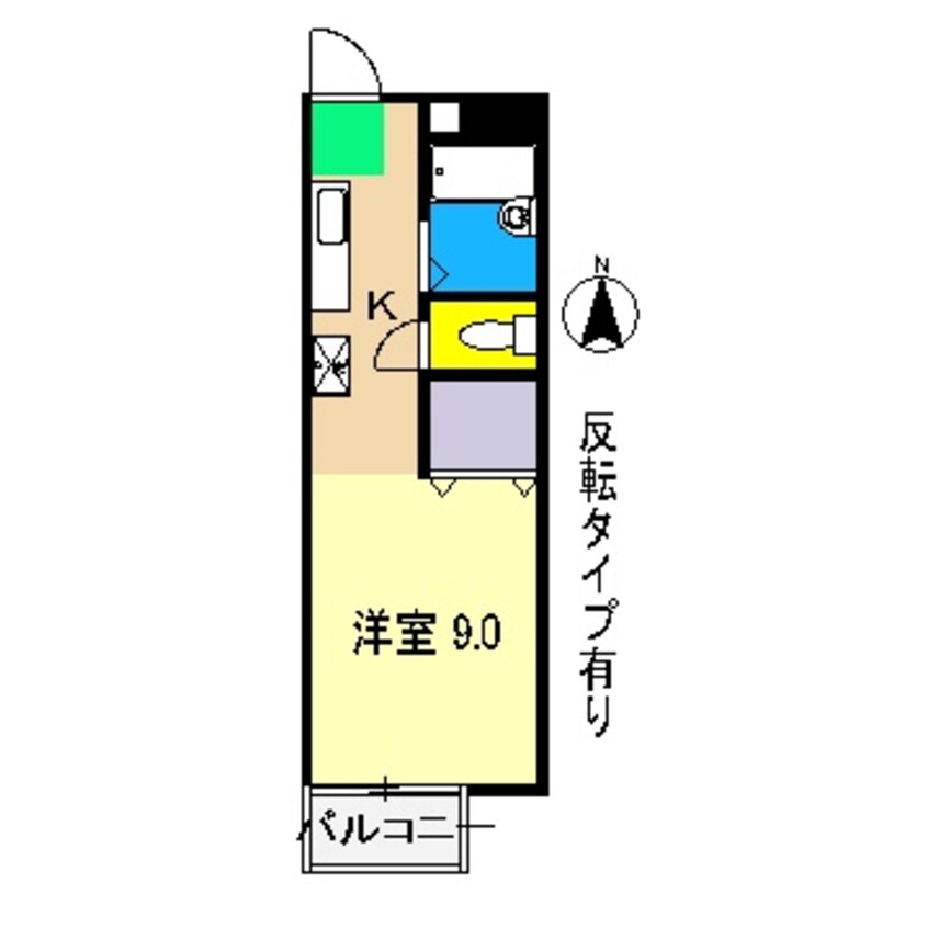 間取図 高知市電ごめん線・伊野線/知寄町一丁目駅 徒歩6分 2階 築35年