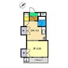 メイプル高須 1DKの間取り