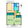 市川マンション Ⅰ(北新田) 2DKの間取り
