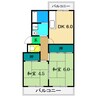市川マンション Ⅰ(北新田) 2DKの間取り