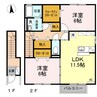 ソシアドミール C棟 2LDKの間取り