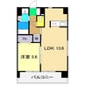 エルフィーノ Ⅱ 1LDKの間取り