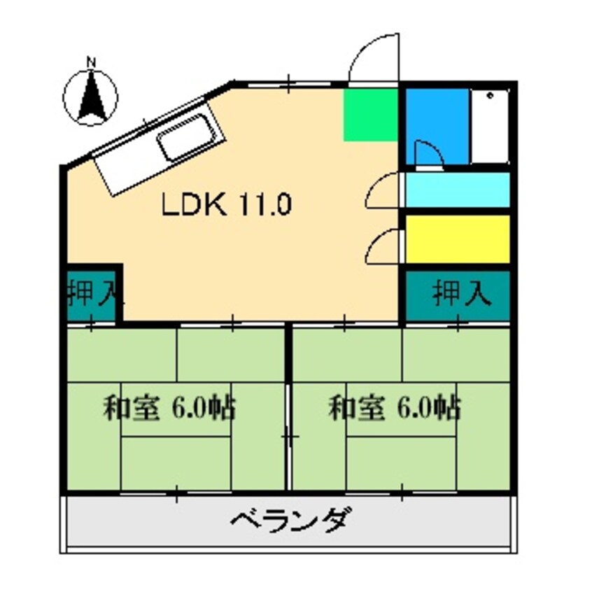 間取図 さえんばコーポ