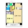エルフィーノ Ⅱ 1LDKの間取り