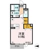 ヴィラ新本町 1Rの間取り