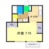 ハイネスKASHIWA 1Kの間取り