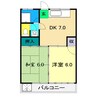 ミタニマンション(三園町) 2DKの間取り