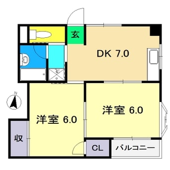 間取図 クレールセゾン Ⅰ