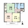 さんようハイツ 2DKの間取り