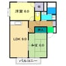 ラピスハイネス 2LDKの間取り