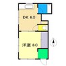 ふじハイツ 1DKの間取り