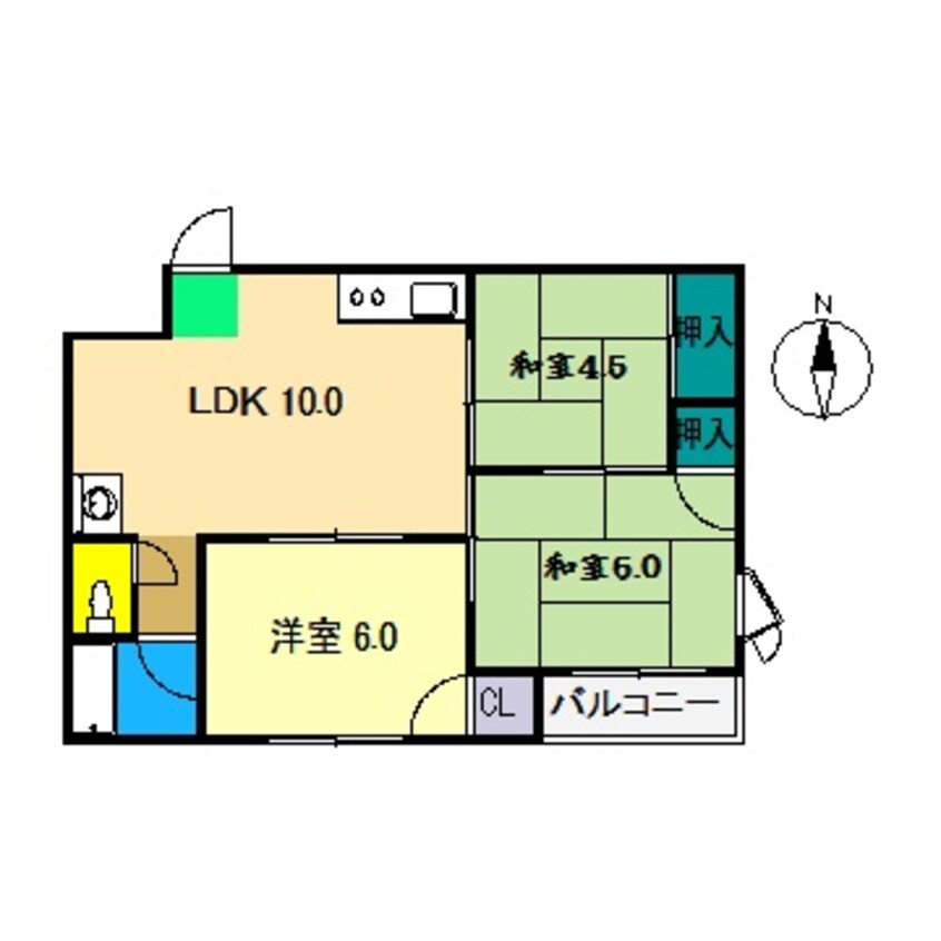 間取図 ライブコーポ若草