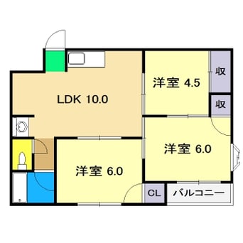 間取図 ライブコーポ若草