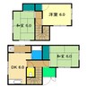 高知市電ごめん線・伊野線/介良通駅 徒歩3分 築46年 3DKの間取り