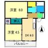 土讃線/高知駅 徒歩8分 1階 築28年 2DKの間取り