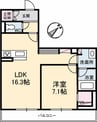 ベレオガーデンズ Miwa 1LDKの間取り