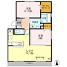 グランディオ B棟 2LDKの間取り