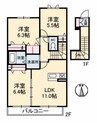 シャーメゾン フォルトゥーナ 3LDKの間取り