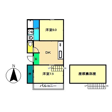 間取り図 高知市電駅前線・桟橋線/梅ノ辻駅 徒歩5分 築19年