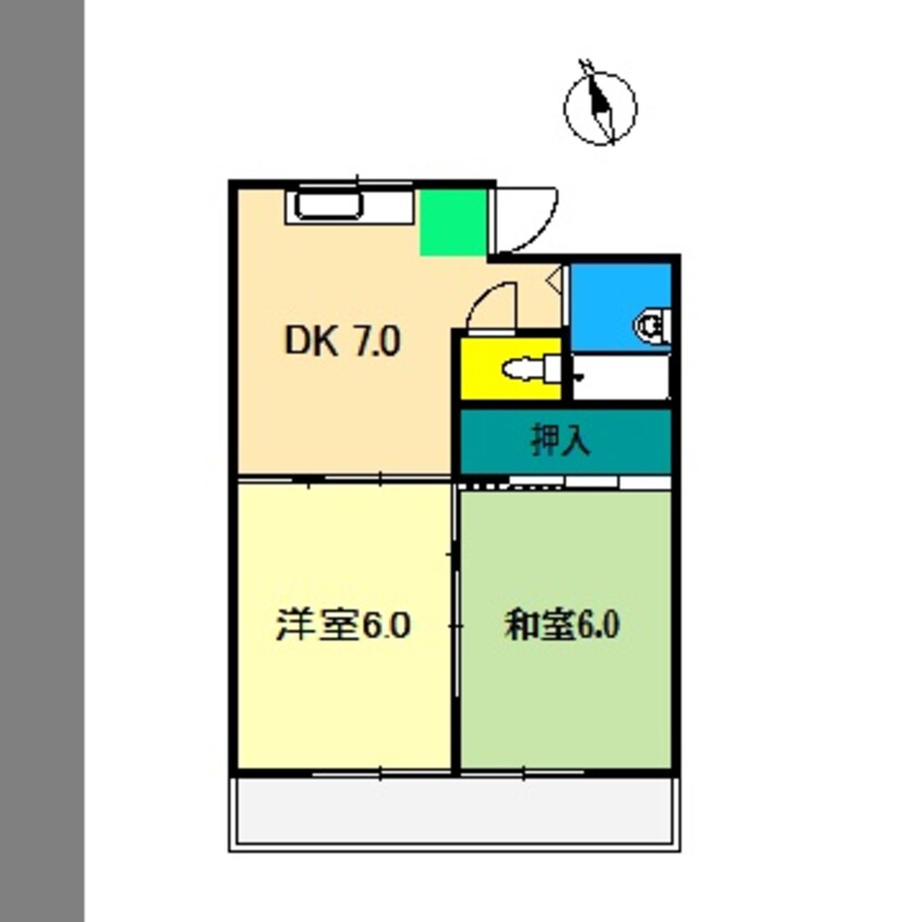 間取図 第2コーポマルニ