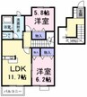 フリ－ジア 2LDKの間取り