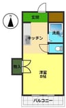 アサミハイツ 1Rの間取り