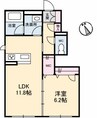 シャーメゾン鏡川 1LDKの間取り