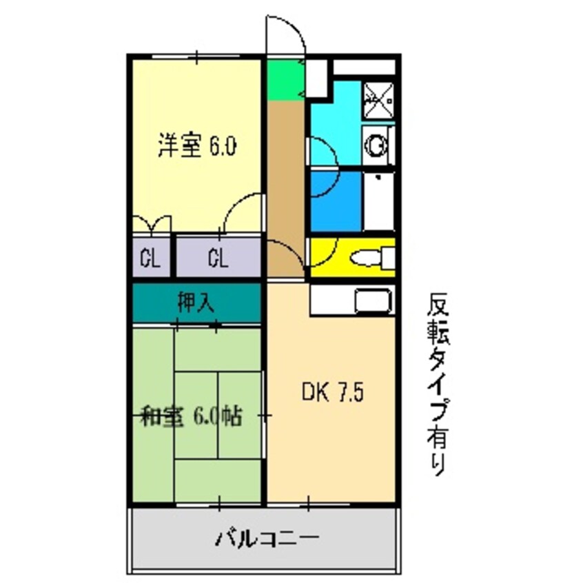 間取図 カサセレーナ万々