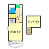 スカイプラザ新田 1Kの間取り