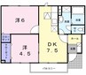 クレドールＡ 2DKの間取り