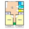 ラヴィーン横浜 2LDKの間取り
