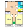 ラヴィーン横浜 2LDKの間取り