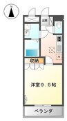 グランディール・城山 1Kの間取り
