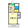 ロフトハウスマツオカ 1Kの間取り