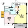 能茶山ハイツ 1LDKの間取り